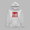 Felpa con cappuccio bianca IUSVE merchandisign