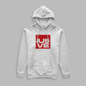 Felpa con cappuccio bianca IUSVE merchandisign